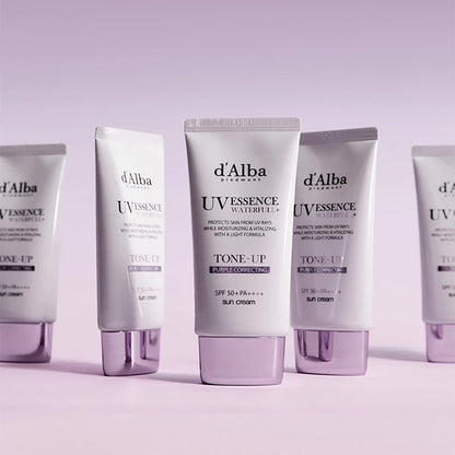 d'Alba Waterful Tone Up Sun Cream Purple 50mL Duo Set