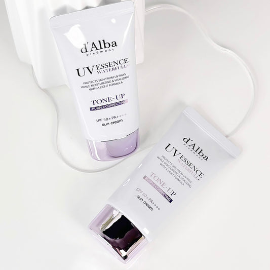 d'Alba Waterful Tone Up Sun Cream Purple 50mL Duo Set